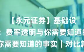 【永元证券】基础设施评估：费率透明与你需要知道的事实｜对比篇