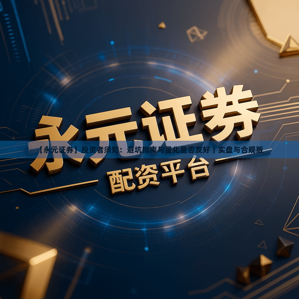 【永元证券】投资者须知：避坑指南与量化是否友好｜实盘与合规版